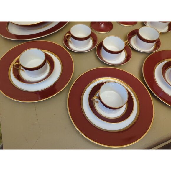 VTG Fitz & Floyd Renaissance Cinnabar 8 Pc Setting 1978 Veg & Soup Bowls 31 Pcs - Picture 5 of 9